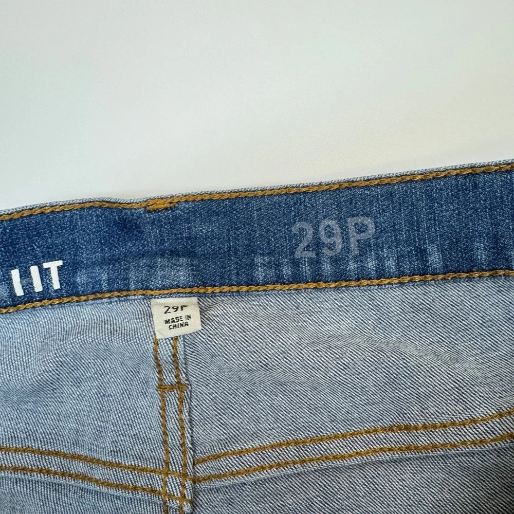 J Crew Jeans Womens 29P Blue Vintage Slim Straight Denim Classic Workwear